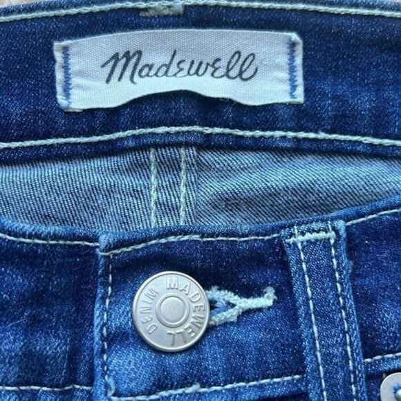Madewell Womens Slim Straight Jeans Cotton Blend Medium Wash Size 27 - Picture 6 of 8
